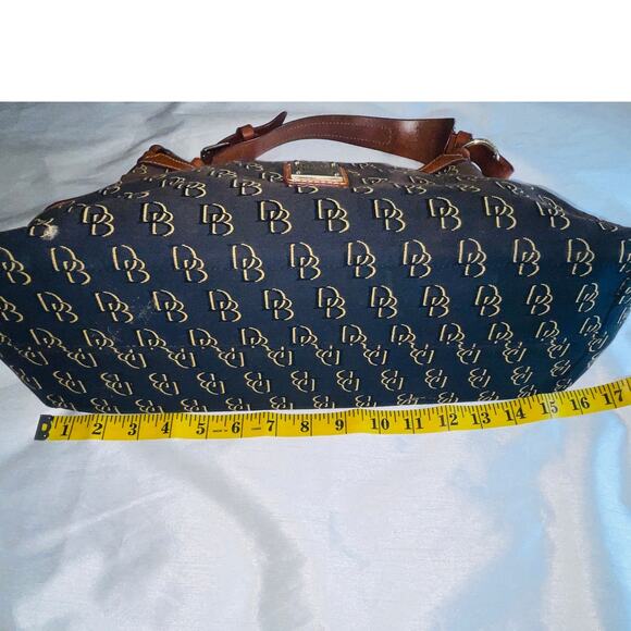 Dooney and Bourke Original Design Shoulder Bag - Monogram Logo - 16" x 9" x 6" - Picture 12 of 14